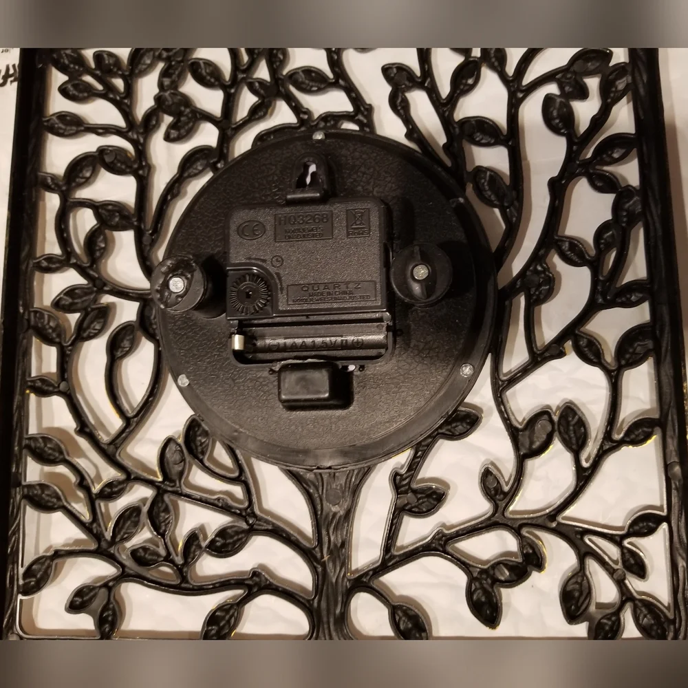 Vintage Bronze Tree Wall Clock - NWOB